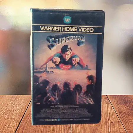 Superman 2 VHS Video Rental Store Case