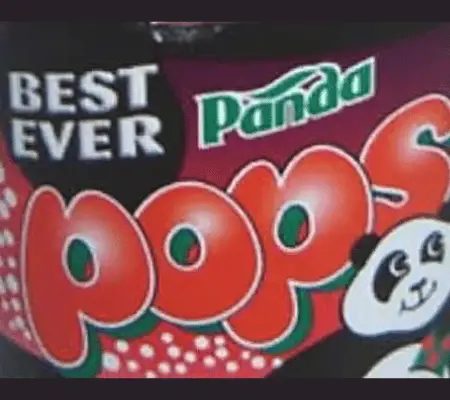 Panda Pops drink label
