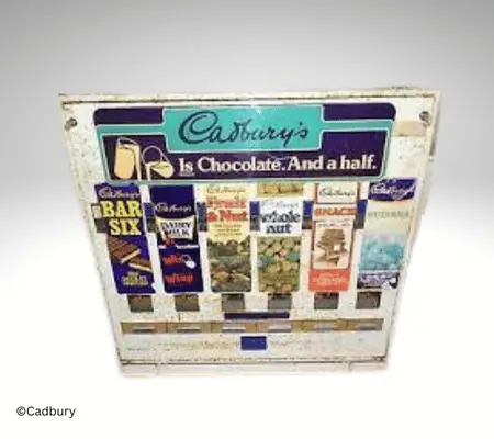 A Cadbury chocolate bar vending machine