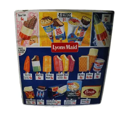 A variety of Lyons Maid Ice cream products.