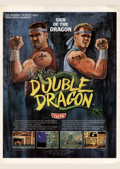 The arcade flyer for Double Dragon
