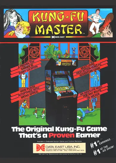 Kung-Fu Master Arcade game flyer