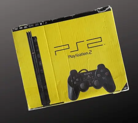 A Boxed Sony PS2 Slim console
