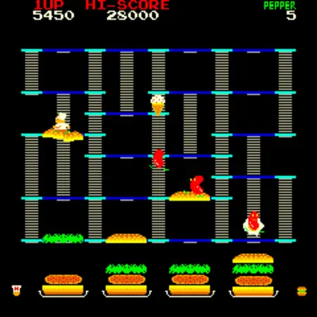 Burger Time Arcade Screen Shot