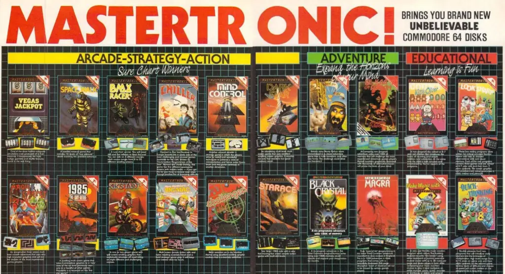 Mastertronic Games Advert