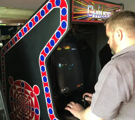 Me playing Gyruss arcade
