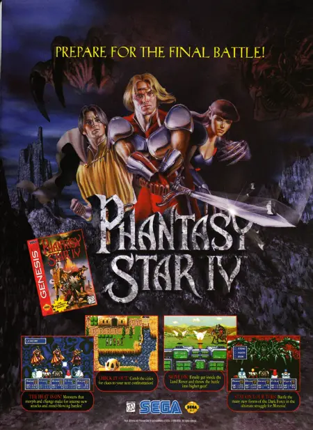 Phantasy Star IV advert for the Sega Genesis