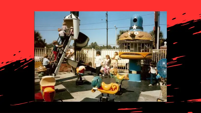 A 1980s Mcdonalds playground