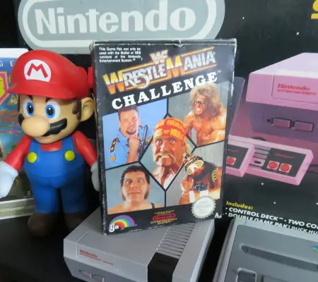  My copy of the WWF Wrestlemania Challenge game for the NES
