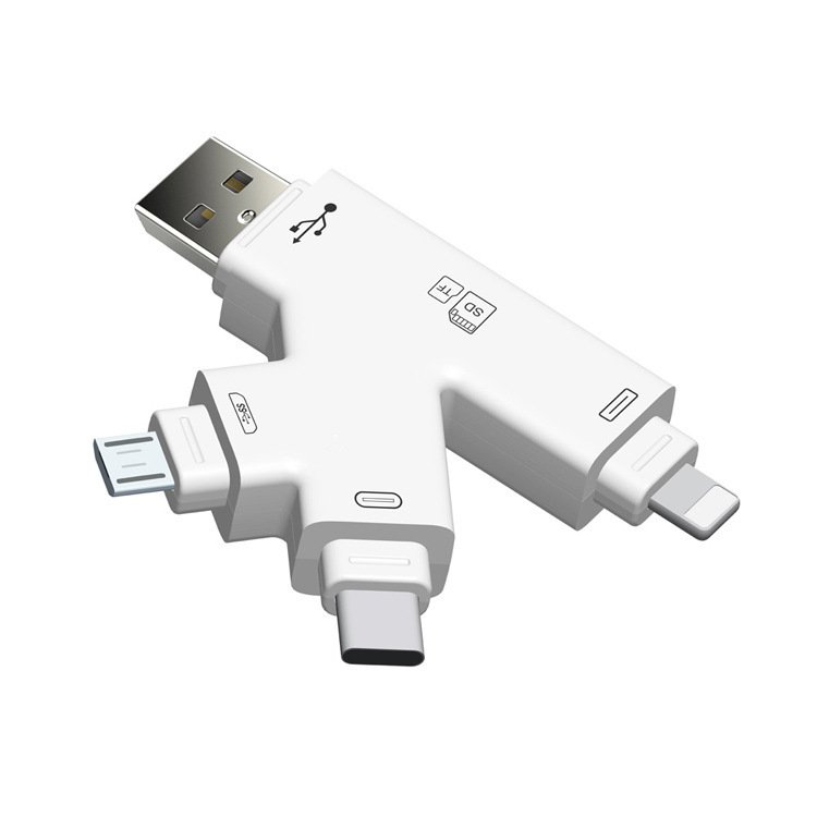 Four In One Full Platform Multi Purpose OTG Smart TF SD Card Reader - Image 4