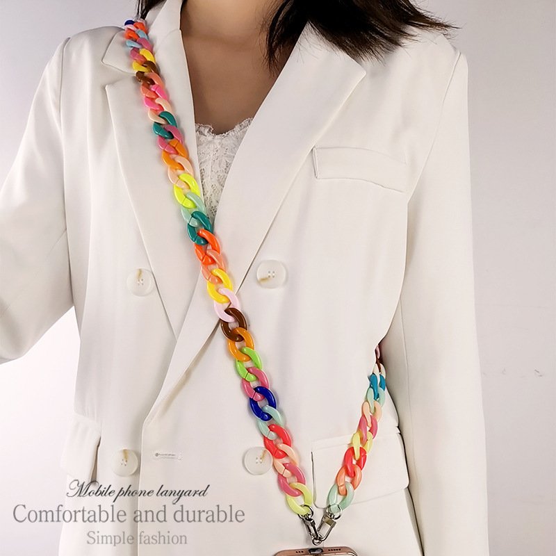 Mobile Phone Lanyard Crossbody Chain Long Can Back Anti-separation Rope