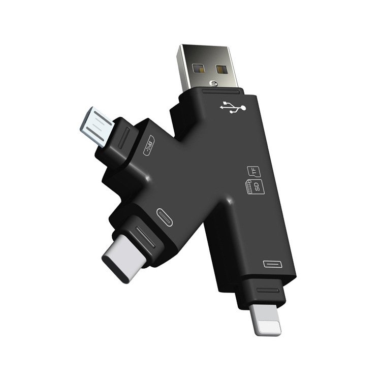 Four In One Full Platform Multi Purpose OTG Smart TF SD Card Reader - Image 2
