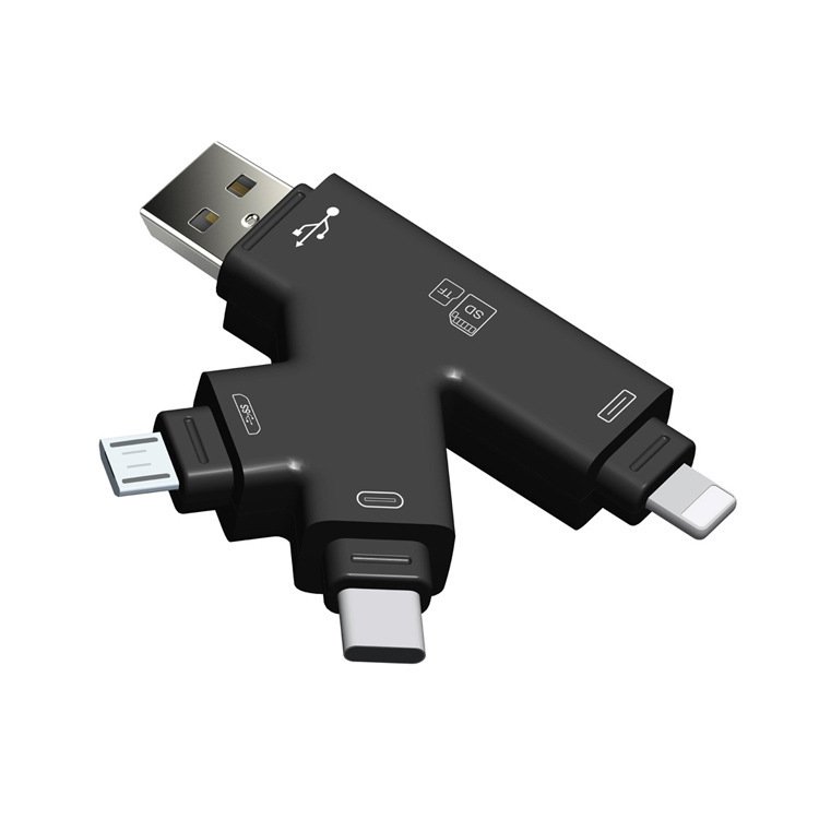 Four In One Full Platform Multi Purpose OTG Smart TF SD Card Reader - Image 5